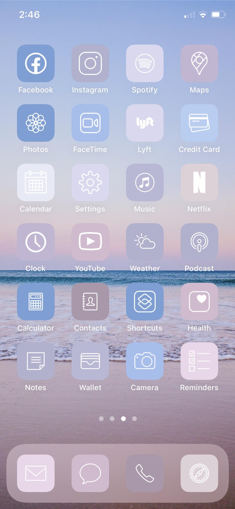 Beach Pastel Aesthetic iPhone iOS 14 App Icons —  aestheticplanning