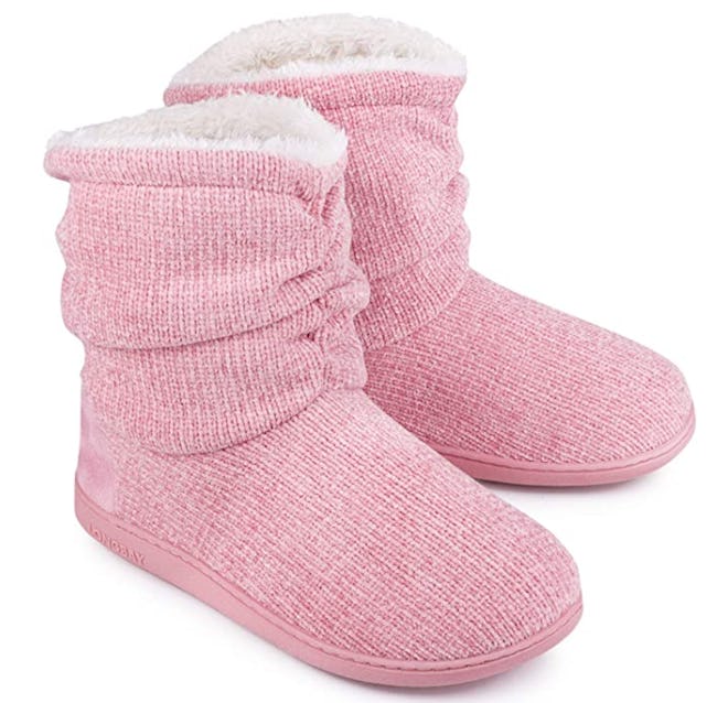 LongBay Chenille Knit Bootie Slippers