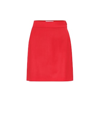 Stretch-Wool Miniskirt