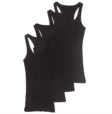 Zenana Outfitters Basic Ribbed Racerback Tank Top (4-Pack)