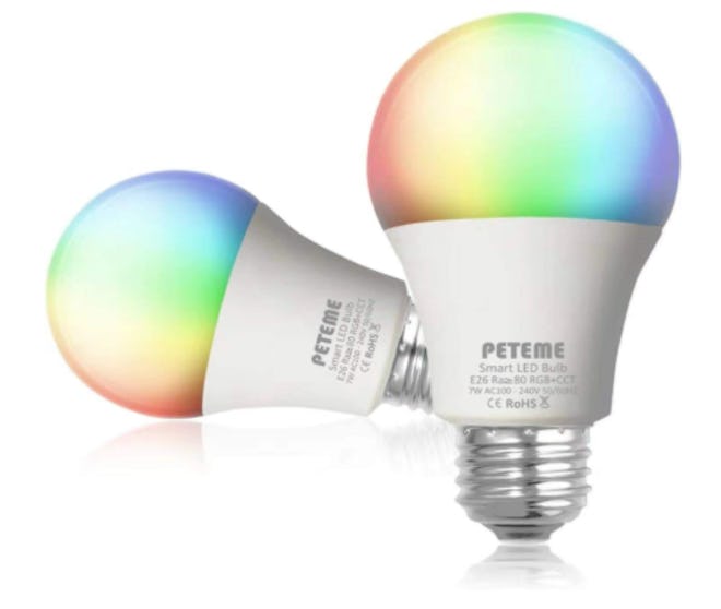  Peteme Smart Alexa Light Bulb (2-Pack)