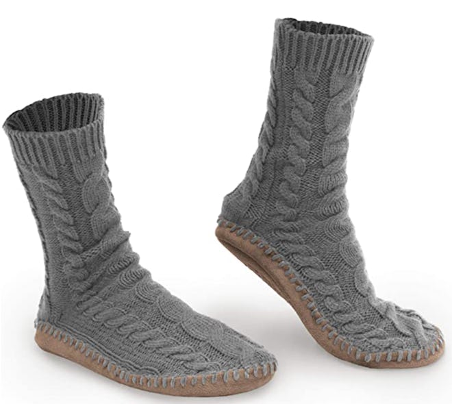 Pembrook Tall Cable Knit Slipper Socks 