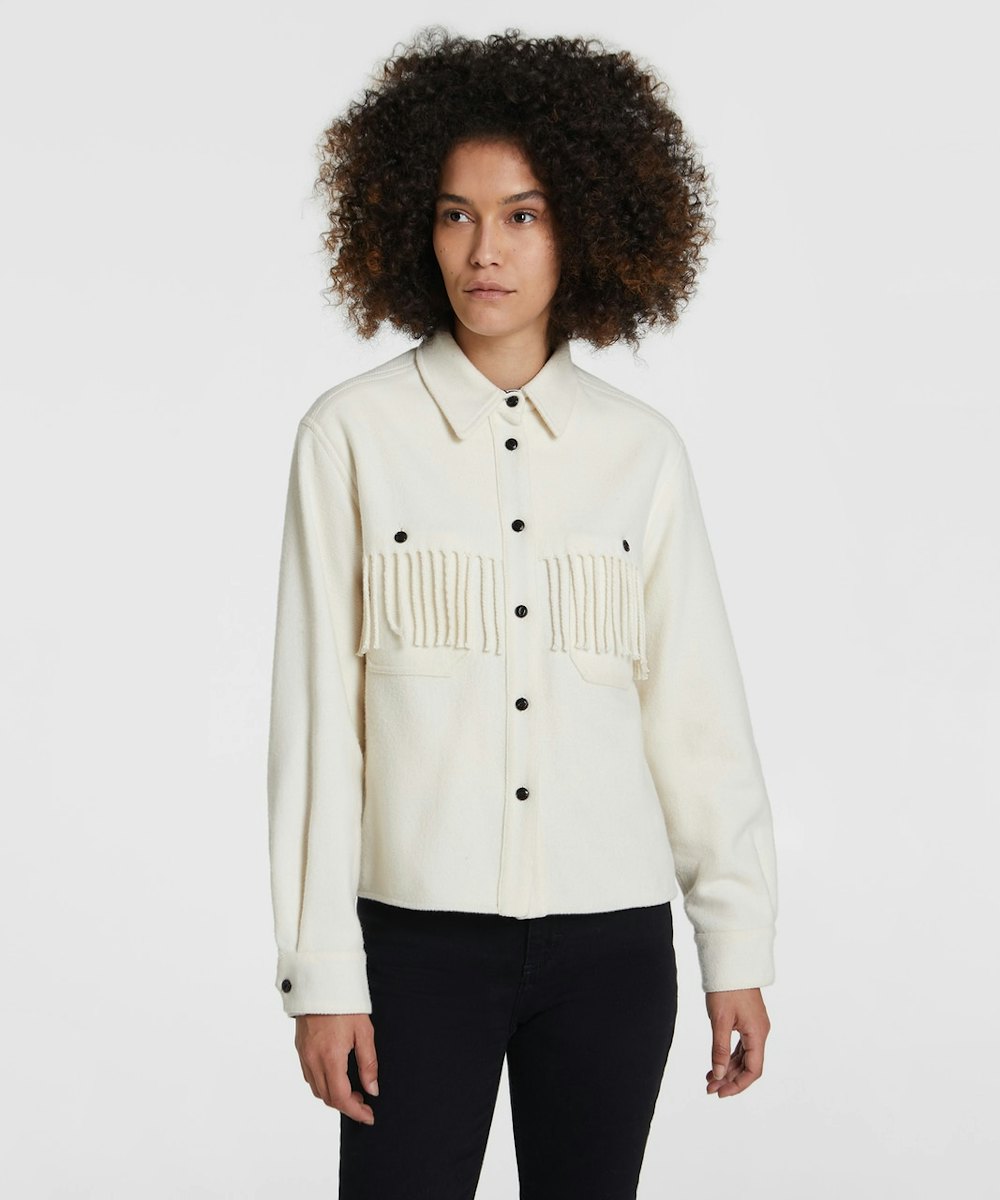 Stag Overshirt With Fringes
