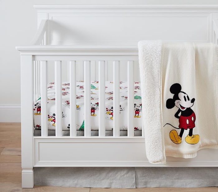 The Pottery Barn x Mickey Mouse collection includes everything from mugs to crib sheets.