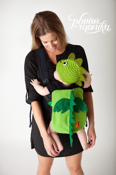 TicklesandtootsMB Flame the Dragon Baby Carrier Costume