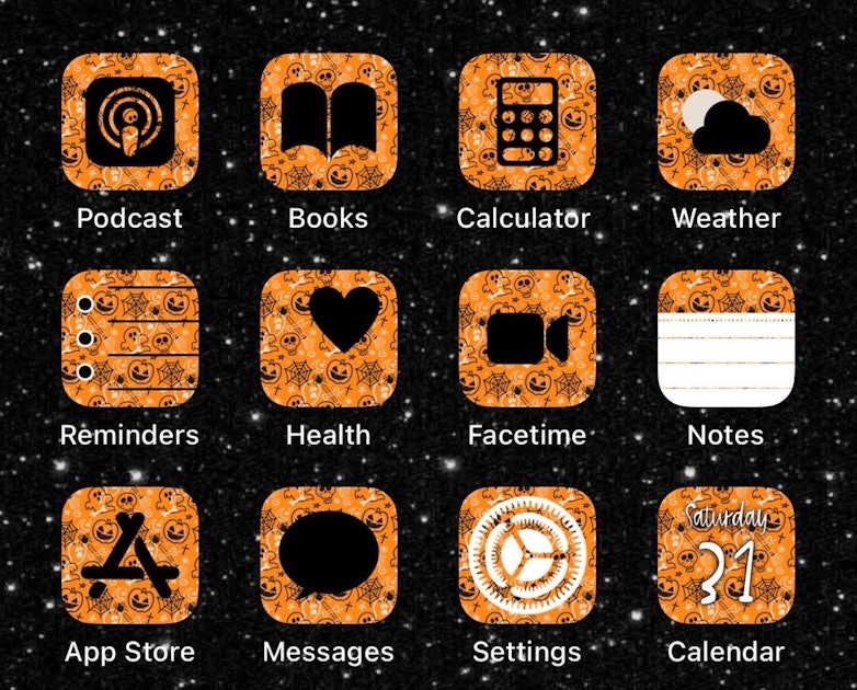 These 23 Halloween Ios 14 Home Screen Ideas Include Spooky Aesthetics - roblox icon aesthetic pastel orange