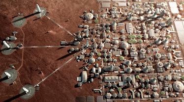SpaceX's concept for a Mars city.