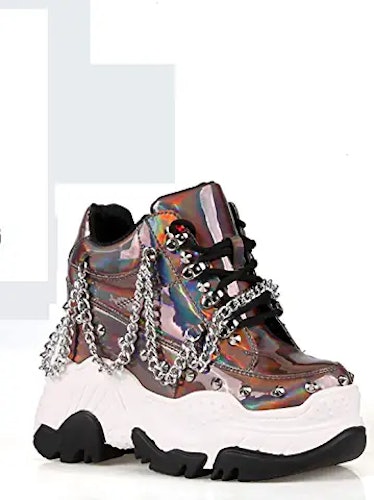 Anthony Wang Space Candy Embellished Stud Design Platform Lace up Fashion Sneaker