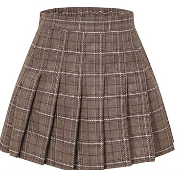 Sangtree Pleated Skirt with Comfy Stretchy Band for Women