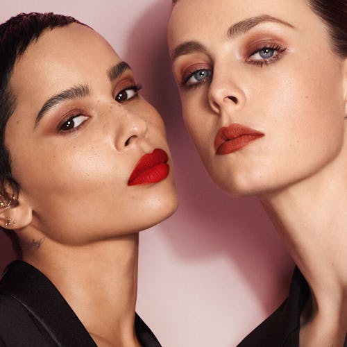 YSL Beauty's Illicit Nudes Collection on models, including Zoe Kravitz.