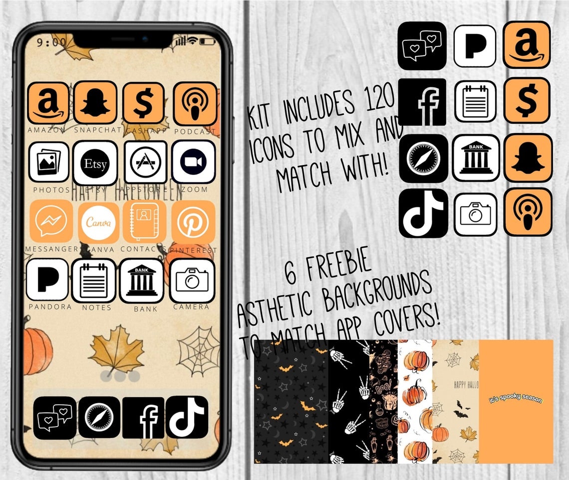 These 23 Halloween Ios 14 Home Screen Ideas Include Spooky Aesthetics - aesthetic roblox app icon orange