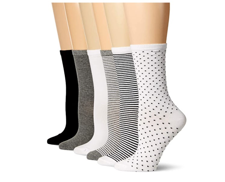 Amazon Essentials Casual Crew Socks (6-Pack)