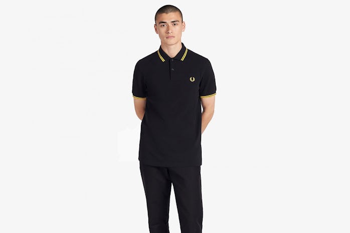 Fredd Perry Black and Yellow Polo