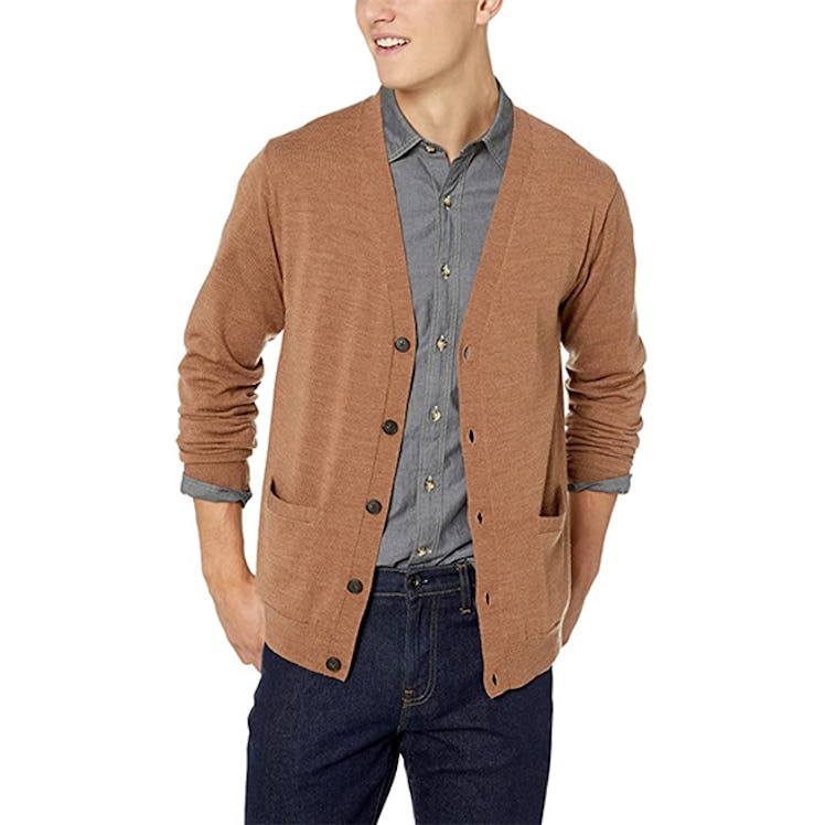 Goodthreads Men's Lightweight Merino Wool Cardigan Sweater