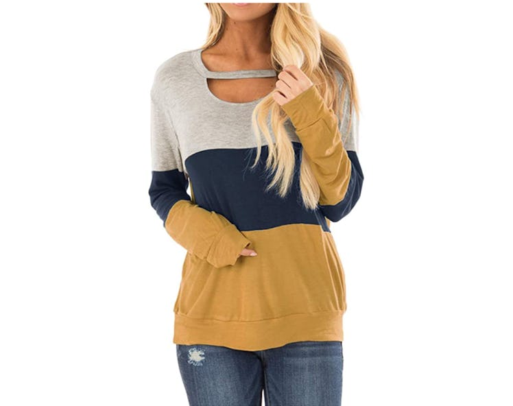 Topstype Color Block Sweater