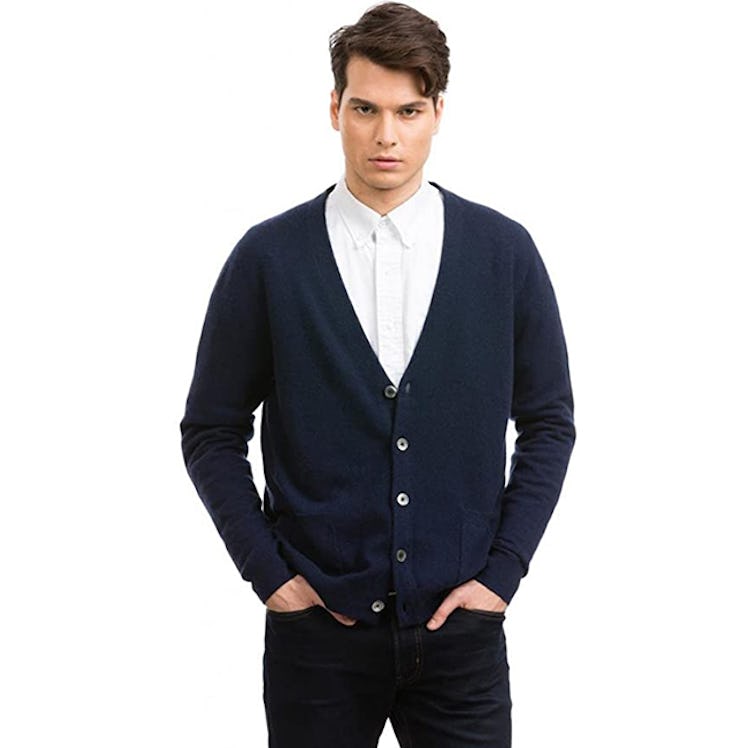 Citizen Cashmere Men’s V-Neck Cardigan