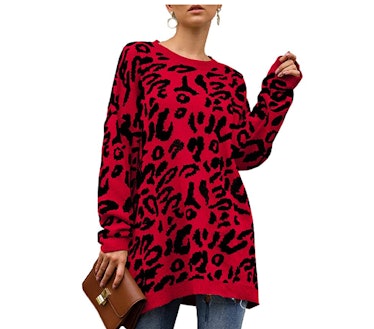 NSQTBA Leopard Print Sweater