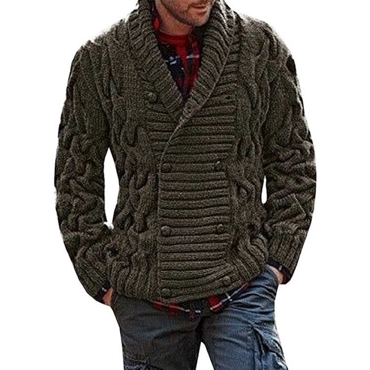 Hestenve Men's Double Breasted Cardigan