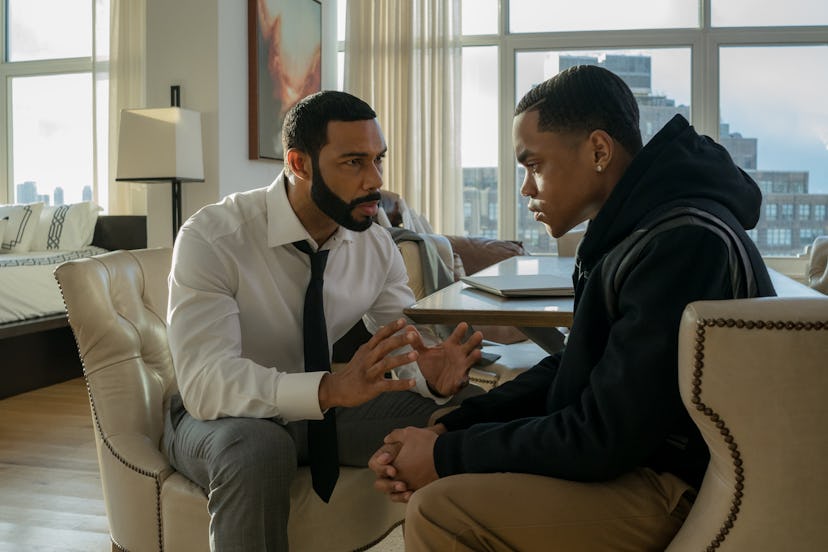 Omari Hardwick as Ghost & Michael Rainey Jr. as Tariq in 'Power'