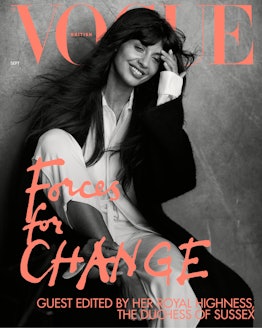 Jameela Jamil appears on the cover of British Vogue.