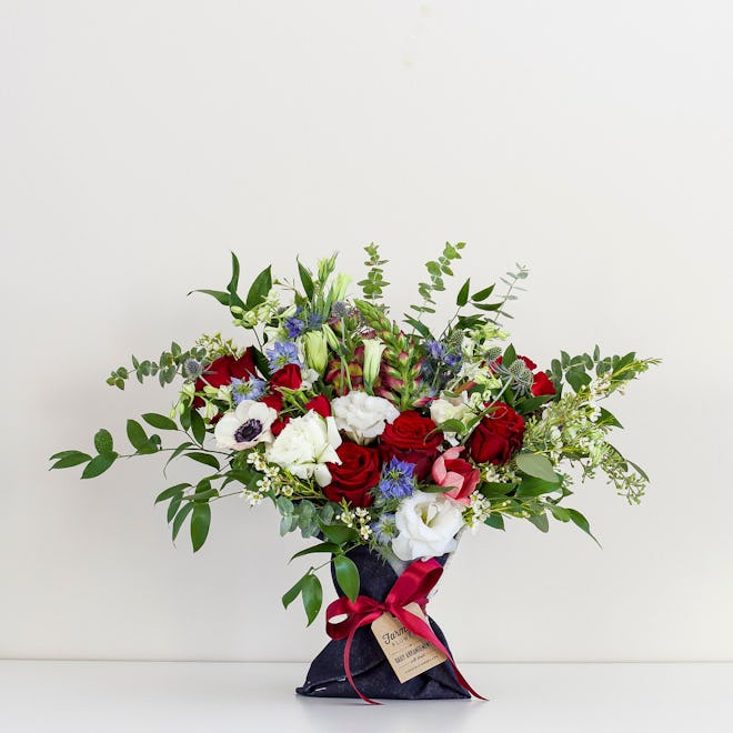 With Heart Denim-Wrapped Bouquet