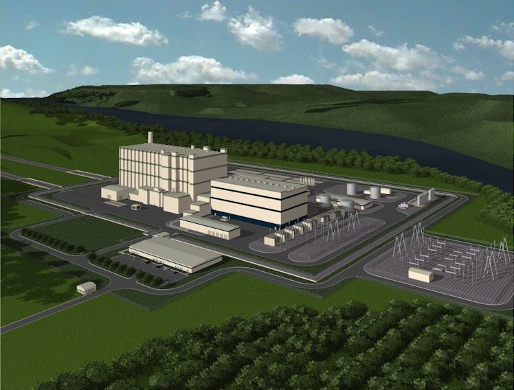 TerraPower's hypothetical plant, as seen on its website. A Natrium plant, meant to be smaller, might...