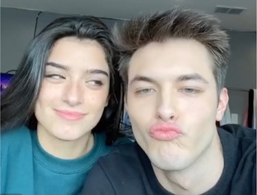 Dixie D'Amelio and Griffin Johnson make a TikTok video together.