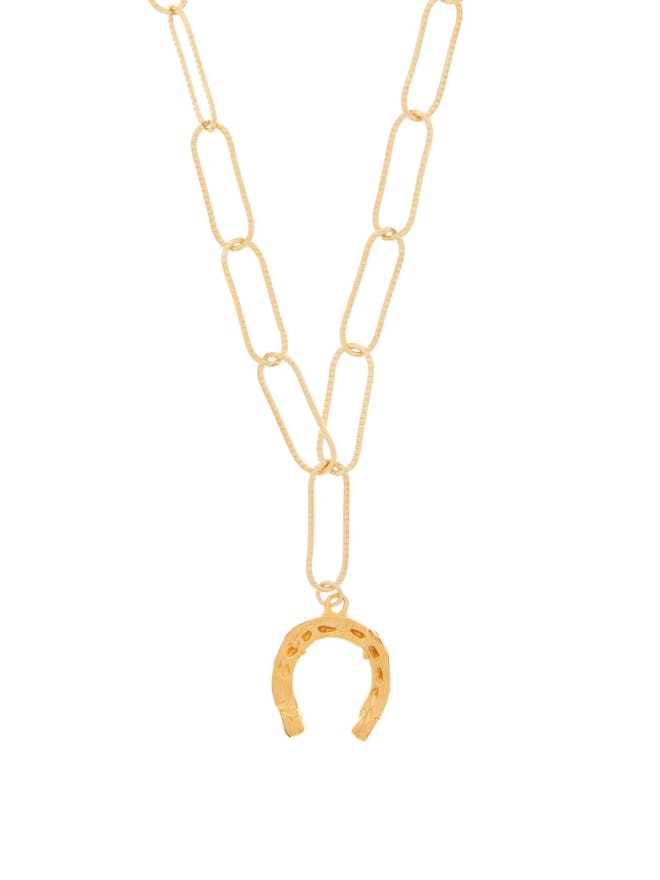 The Captured Horseshoe 24kt Gold-Plated Necklace 