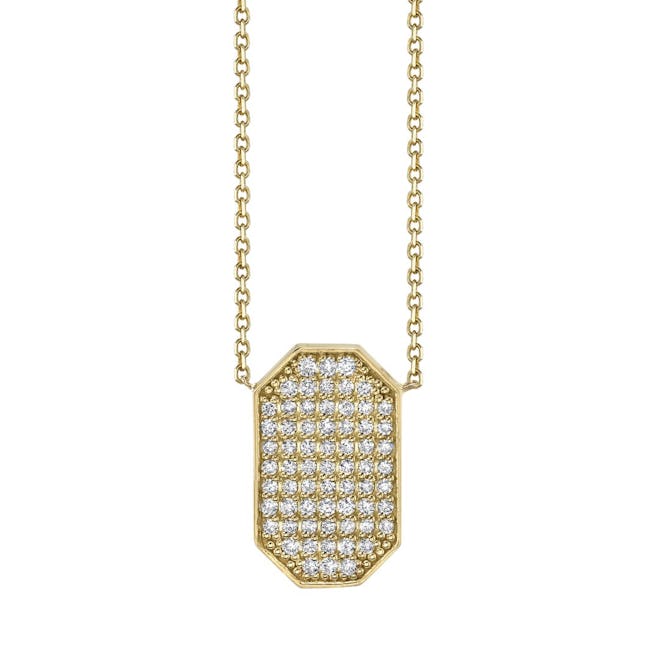 Devi Gold Diamond Shield Necklace