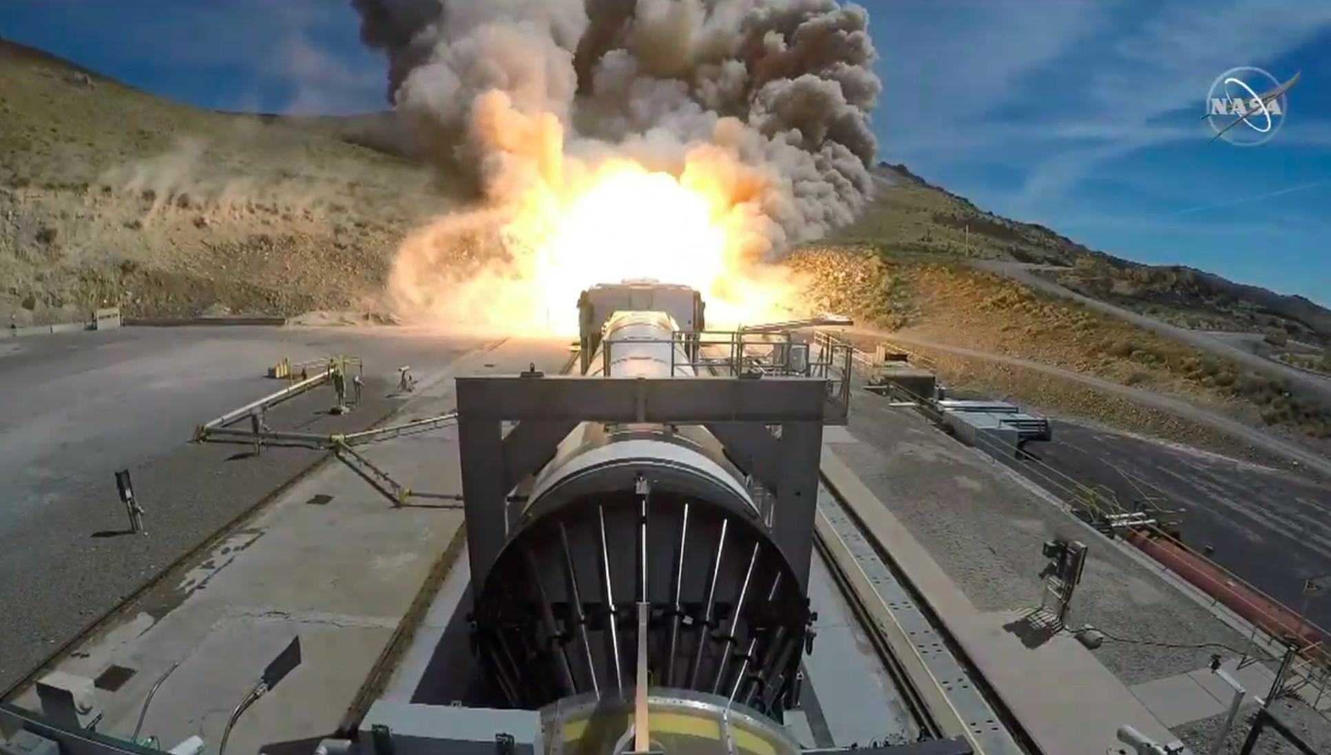 NASA Fires Up Rocket Booster In Crucial Test Before Human Flight To Moon