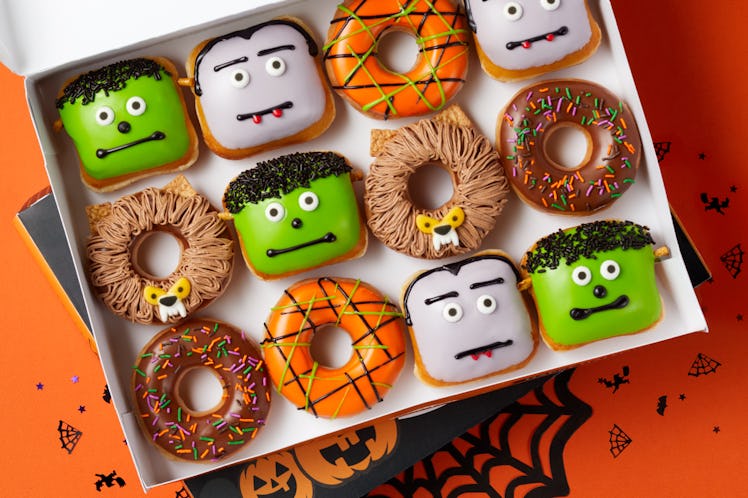 Krispy Kreme's 2020 Halloween doughnuts include Dracula and Frankenstein-inspired offerings.