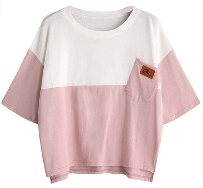 SweatyRocks Color Block T-Shirt