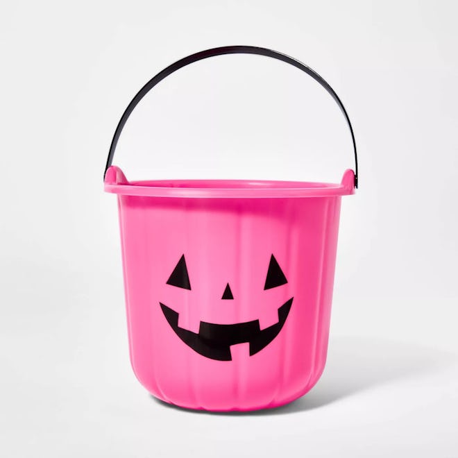 Pink Trick or Treat Bucket