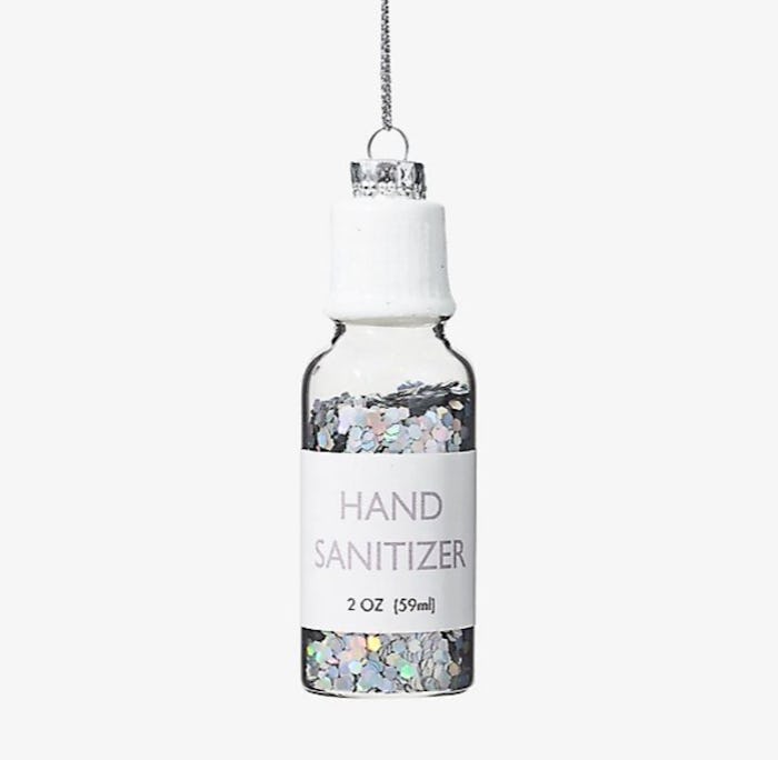 This hand sanitizer ornament from Paper Source is the perfect decoration for your 2020 tree.