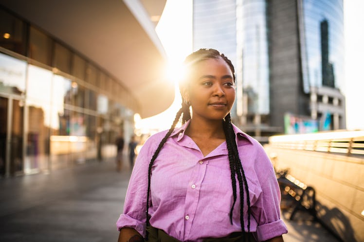 Young woman in sunlight