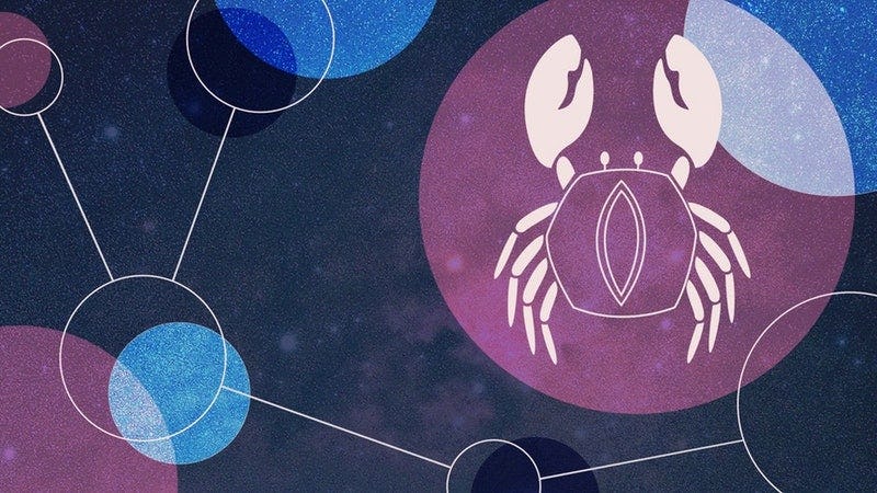 Cancer zodiac sign illustration