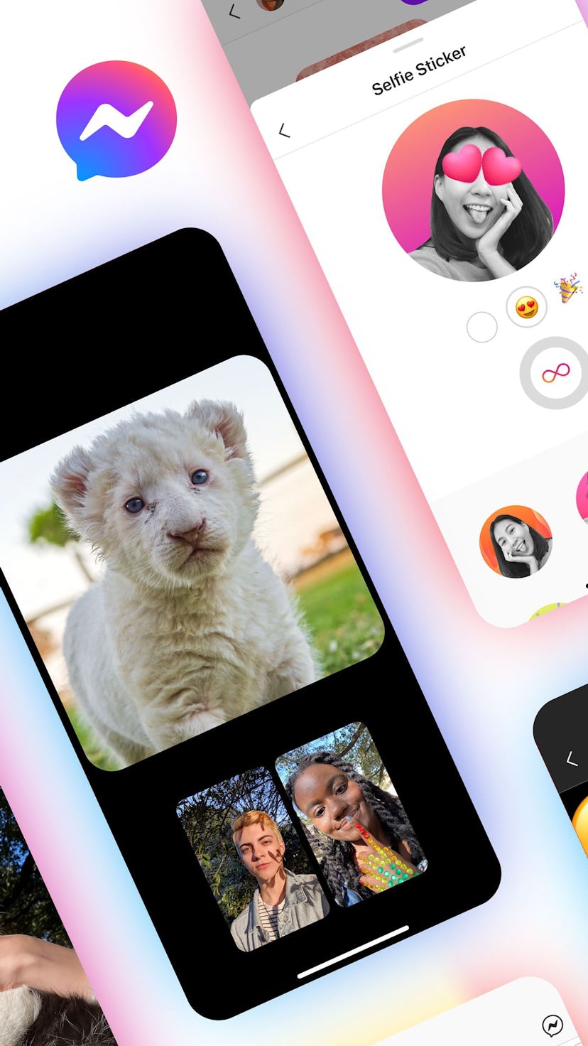 screenshots of phone with new Instagram DM features