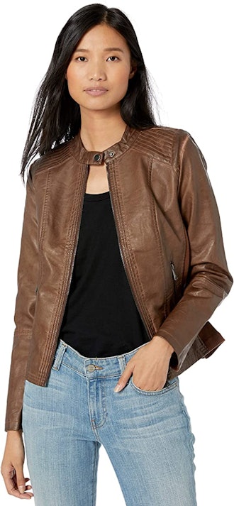 Sebby Collection Women's Faux Leather Jacket