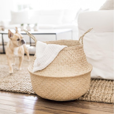 Woven Natural Seagrass Storage Basket