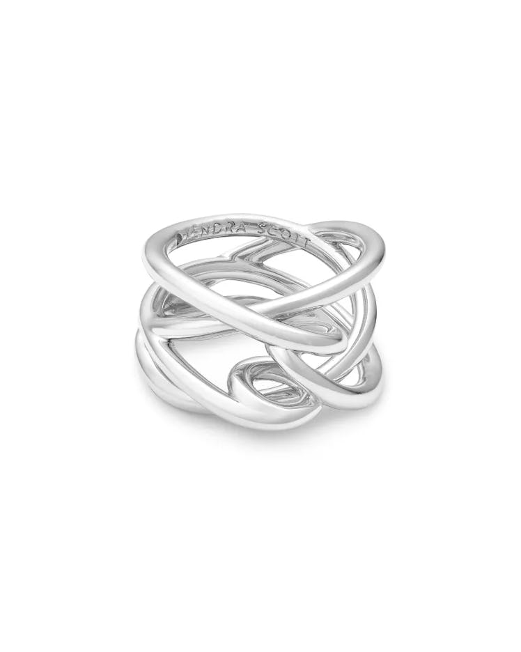 Kendra Scott Myles Band Ring In Bright Silver