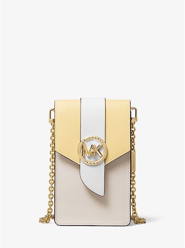 Michael Kors Small Tri-Color Saffiano Leather Smartphone Crossbody Bag