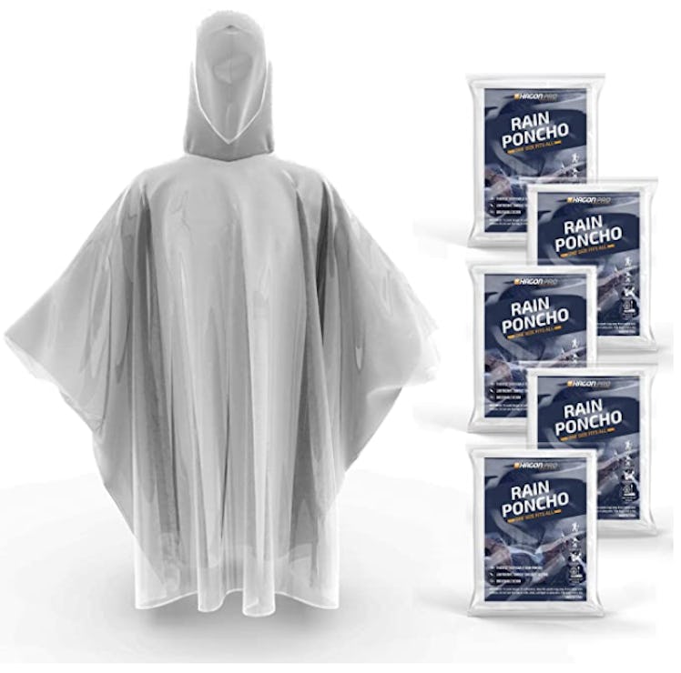 Hagon PRO Disposable Rain Ponchos (5-Pack)