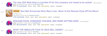 Redditors have called for the ouster of Taco Bell’s CEO.