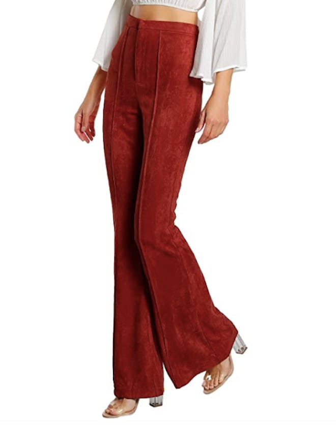 MakeMeChic Stretchy Bell Bottom Trousers