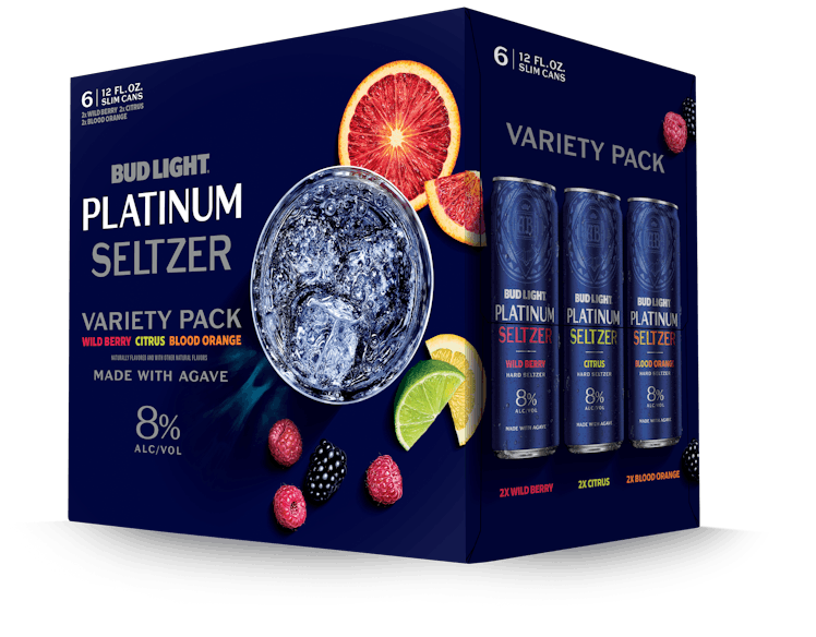 Bud Light’s new Platinum Seltzers come in three fruity flavors