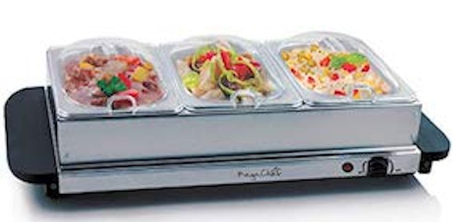 MegaChef Buffet Server & Food Warmer With 3 Removable Sectional Trays