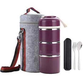 WorthBuy Bento Lunch Box Stackable Stainless Steel 