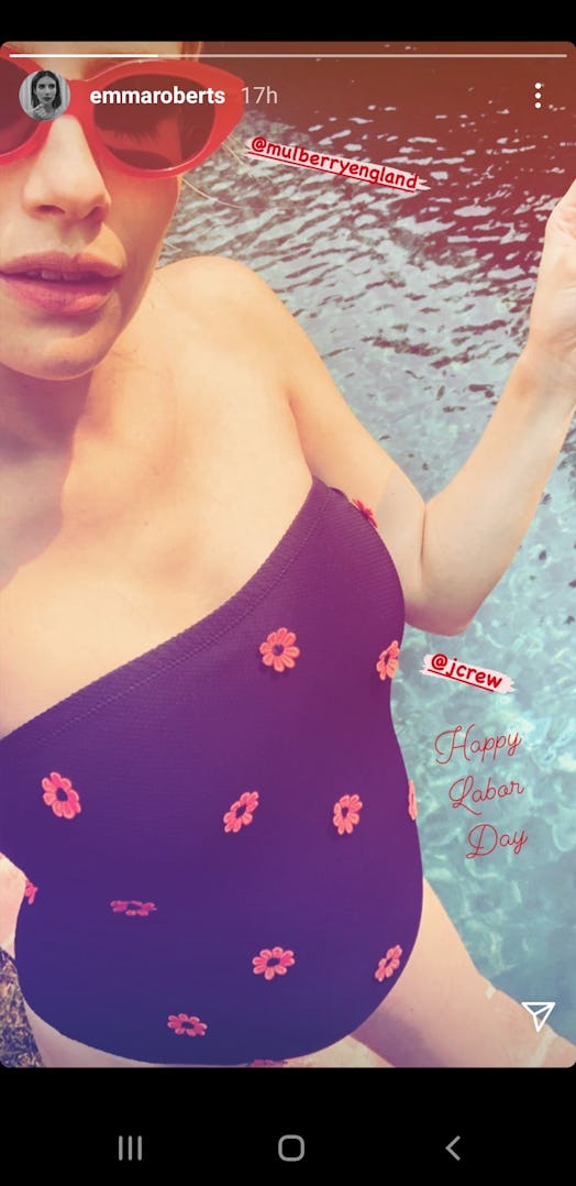 Emma Roberts shared a cute baby bump photo over the long weekend.