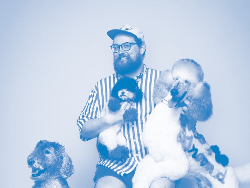 Musician Dan Deacon with dogs.