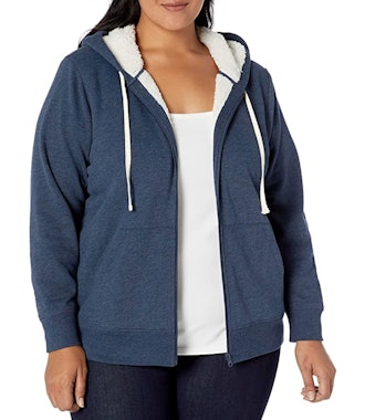 Amazon Essentials Women's Plus Size Sherpa-Lined Full-Zip Hoodie